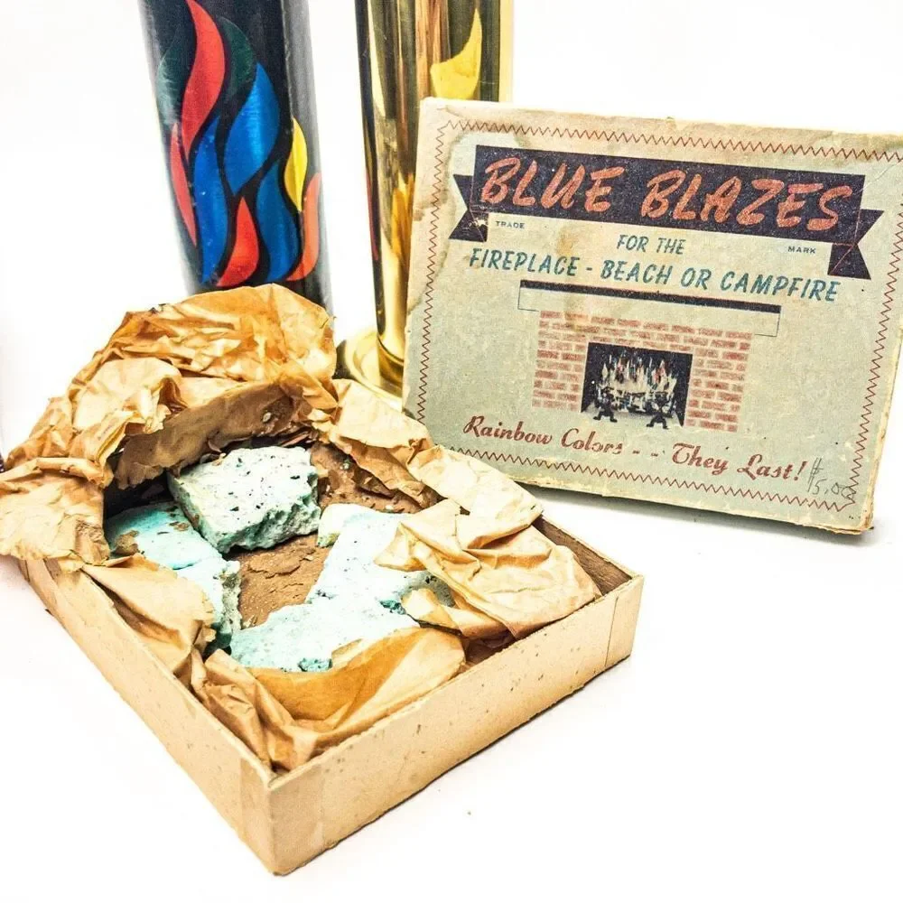 Pyromaniac Bundle: NIB Extra-Long Hearth Matches, Brass Match Holder,